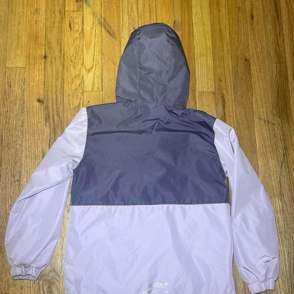 Eddie Bauer Kids Windbreaker Jacket Hooded Full Zip Colorblock Gray M 10/12 - Picture 6 of 8